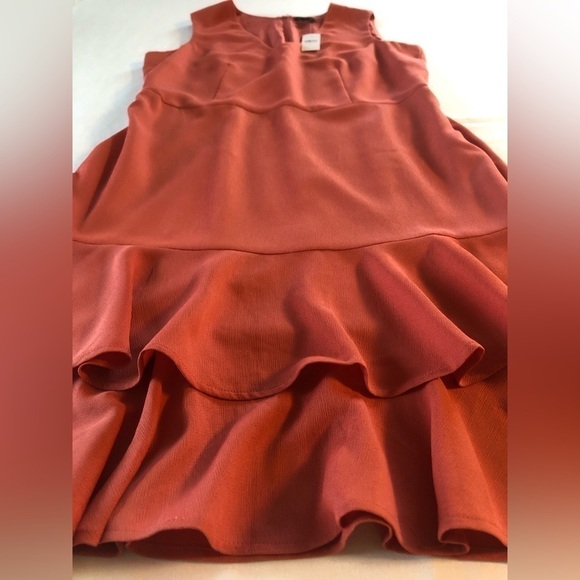 Ann Taylor Size 6 Sleeveless Bottom Ruffled Midi Dress - Picture 5 of 10